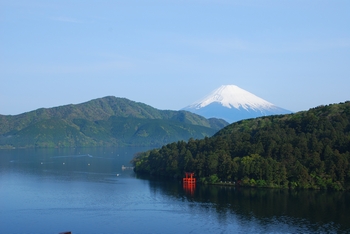 O Monte Fuji visto do Motohakone.