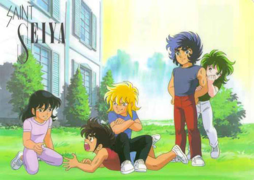 Seiya e seus amiguinhos.