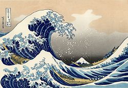 A Grande Onda em Kanagawa por Katsushika Hokusai (1760–1849).