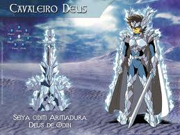 Seiya com armadura de Odin.