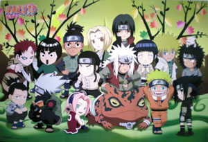 Naruto e a sua turma.