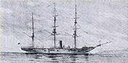 Kanrin Maru, navio de guerra a vapor, 1855.