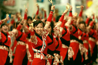 Festival Yosakoi Soran em Sapporo, Japão.