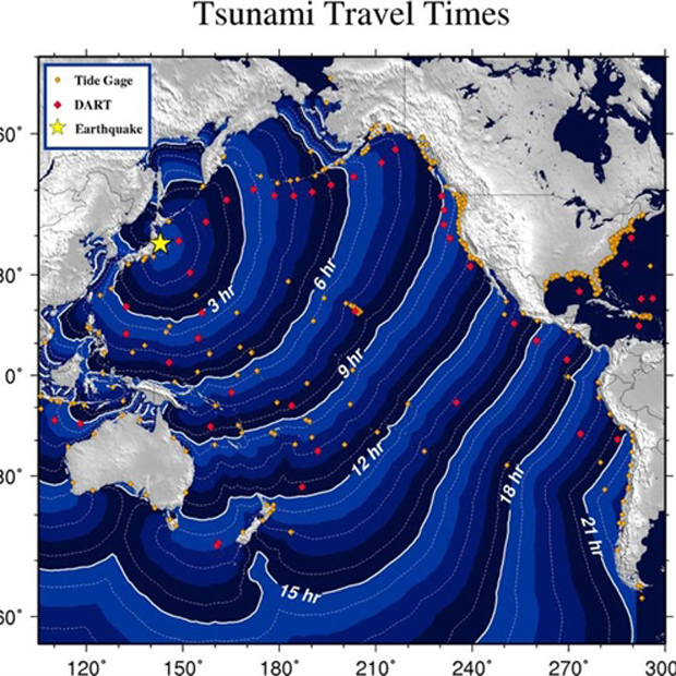 Tsunami Travel Times.