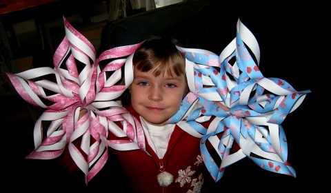 Flores de kirigami.