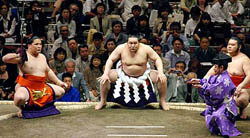 Asashoryo Yokozuna no cerimonial do anel